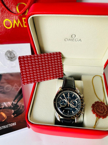 Reloj Pulsera Omega Speedmaster Detalles Naranjas Negro Negro B Negro (Usado)