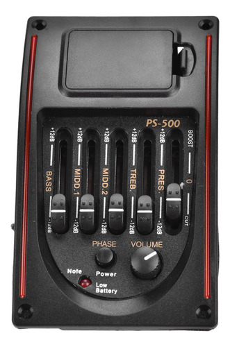 Accesorios Para Guitarra Eq -500, Ecualizador Digital De 5 B