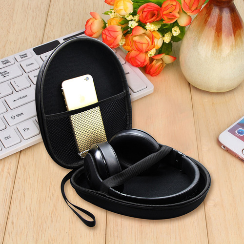 1 Funda Rígida De Almacenamiento Para Auriculares, Cable De