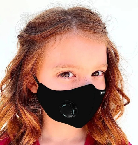 Imagen 3 de 10 de Barbijo Infantil Azul Con Válvula Niños Chicos Stoper