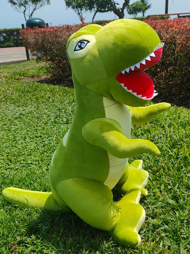 Peluche Dinosaurio Velociraptor Color Verde Grande 80cm