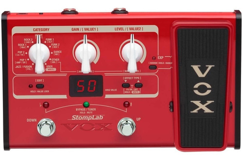 Pedalera Multi Efectos P/ Bajo Vox Stomplab 2b Sl2b