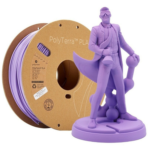 Filamento Pla Polyterra Polymaker 1.75 Mm (colores Pastel) Color Negro (charcoal Black)