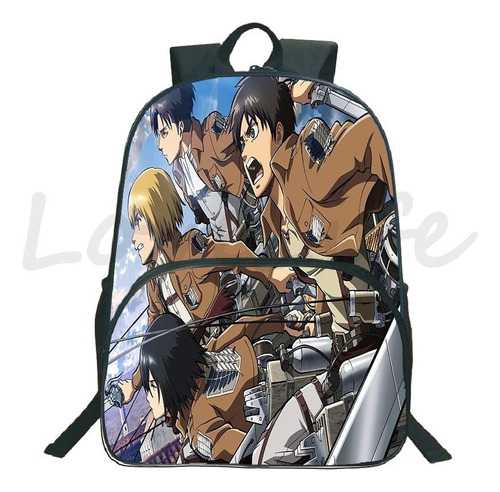 ¡nuevo! Mochila Anime Ataque A Los Titanes Levi Mikasa Eren