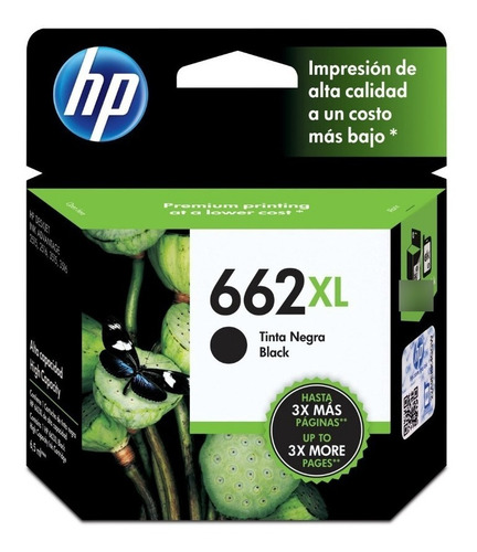 Imagen 9 de 10 de Tinta Hp 662xl Negro Cz105al Original 1515 2515 2545 3515