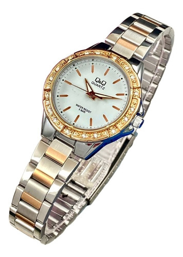 Reloj Qyq Para Mujer Diamantes Hora Analoga + Envio