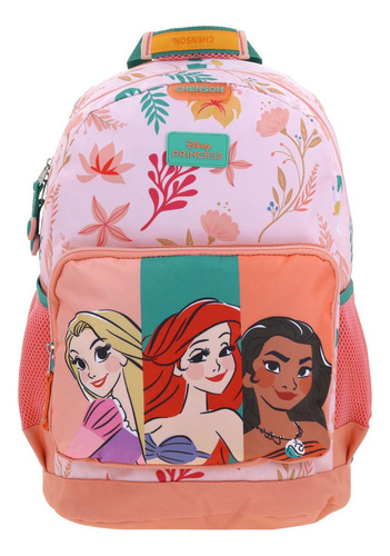 Mochila Grande Escolar Chenson Disney Princesa Triunv Pr70684-o