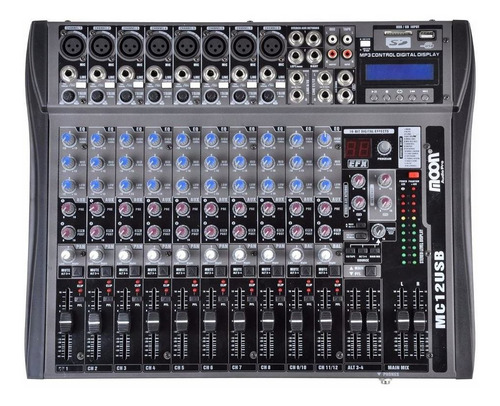 Consola De Sonido Moon Mc12usb 12 C 16 Ef Dig Grabacion Esdj