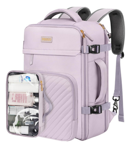 Mochila De Viaje Deego 6095 Mujer para Laptop De 15.6 Pulgadas Aprobado Por Avión 10kg Color Violeta
