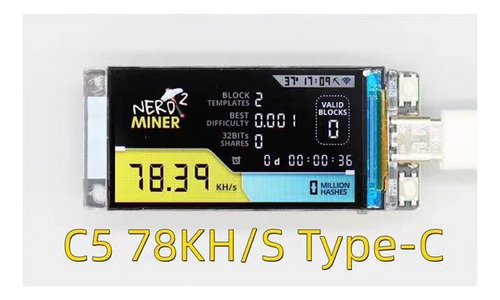Nerd Miner V2 Bitcoin Solo Lottery Miner - Btc Crypto Solo L