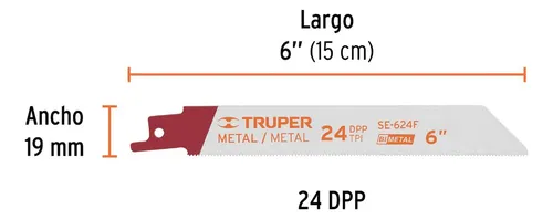 2 Seguetas Para Sierra Sable 6 24 Dpp Para Metal