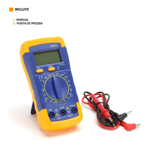 Imagen 7 de 9 de Tester Analogico Multimetro Digital Luz Led
