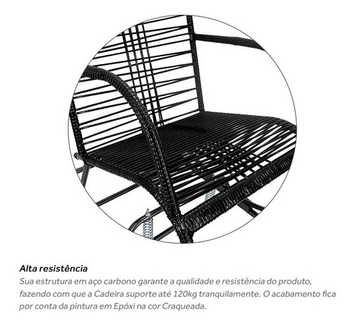 Imagem 4 de 7 de Cadeira De Balanço Varanda Área Cadeira De Fio Colorido