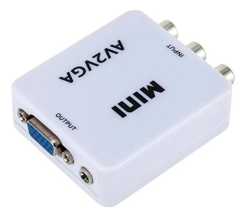 Conversor Áudio E Vídeo Av Rca Para Vga Ps1 Ps2 Xbox Dvd Vhs