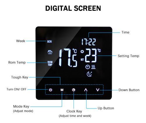 Controlador De Temperatura Smart Thermostat L Display