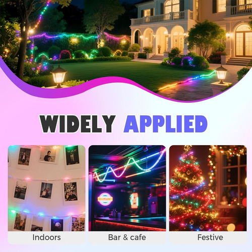 F 20m Smart String Lights Con Controles Remotos Para Fiesta