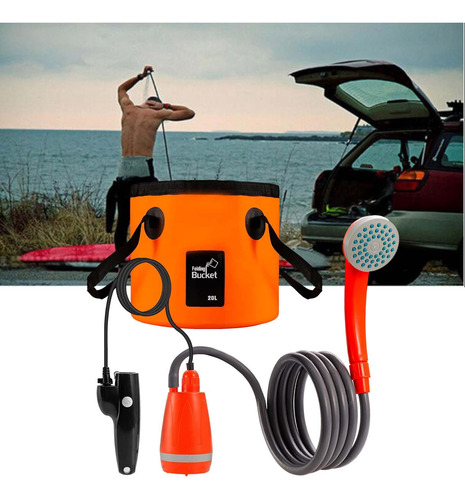 Ducha Portátil, Ducha De Camping Versátil Con Cubo