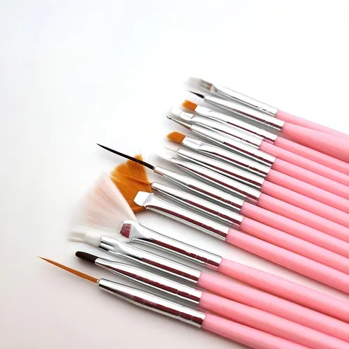Kit de brochas decorativas para extensiones de uñas y manicura (15)