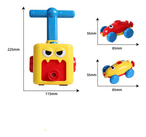 (1 Juego) Balloon Power Car - Caja De Color 3a