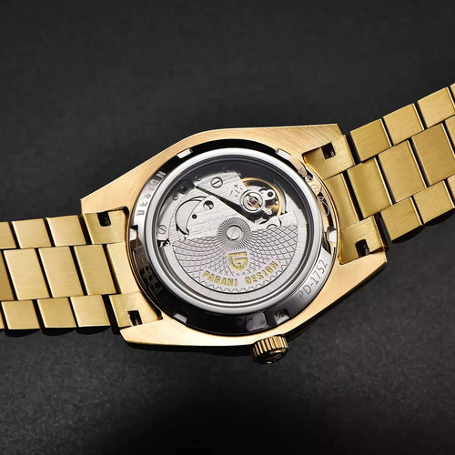 Relogio Pagani Design Rollstim Pd1752 Mecânico, Automático, Dourado Dourado Preto