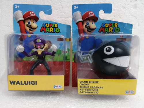 Figura Chain Chomp Y Waluigi Jakks Super Mario 2pack Mse (Usado)