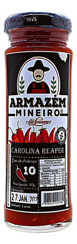 Kit Pimentas Armazem Mineiro Patê Bode Carolina Reaper 4 Und