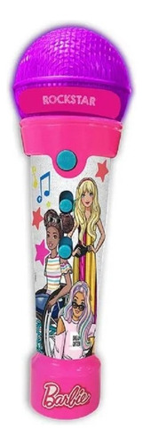 Barbie Microfone Rockstar Com Luzes Fun Brinquedos