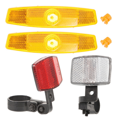 Kit De Reflectores Delanteros Y Traseros Para Bicicleta Con