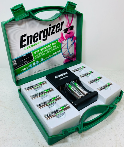 Cargador Energizer Pilas Recargables + 6aa +4aaa C/usb Combo