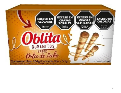 Cubanito Oblita Dulce De Leche Caja X 48un