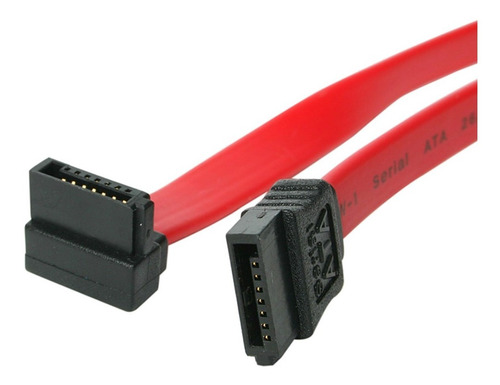 Cable Sata Serial Ata Derecho Acodado En L 2xserial Ata /vc Color Rojo