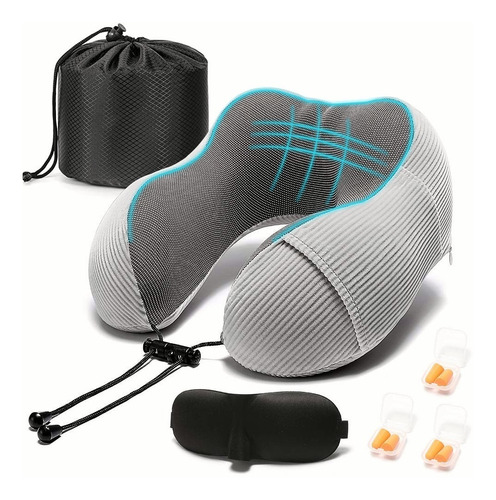 Almohada De Viaje Almohada Espuma Viscoelástica De Cómodo