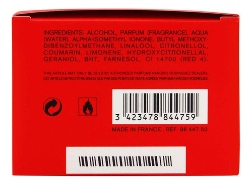 Perfume Narciso Rodriguez Rouge For Her Eau De Parfum 50ml
