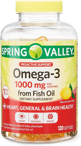 Omega 3 Springvalley 1000mg 120 - L a $1120