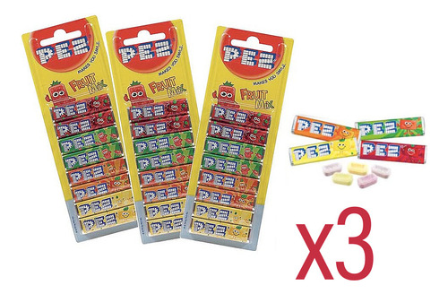 Imagen 1 de 1 de Pack X3 Recarga Caramelos Pez Candy