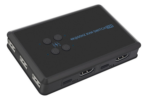 Conmutador Kvm Hdmi De 4 Puertos Box Selector De Switch Usb