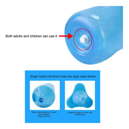 Leve Desinfectante Nasal Limpiador Limpieza Eficiente 500ml Azul