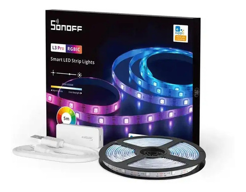 Tira Led Wifi Rgbic Sonoff L3 Pro 5 Metros Negro