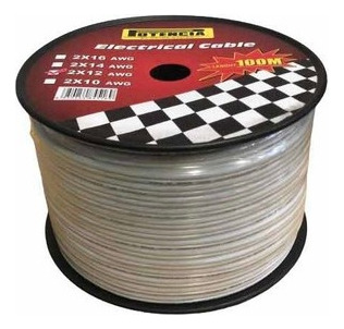 Cable Spt 2x12awg 60°c 600v Blanco P/m Potencia