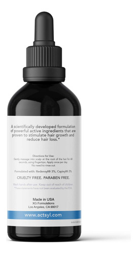 Sérum Para El Crecimiento Del Cabello Actsyl-3 Redensyl 50 M