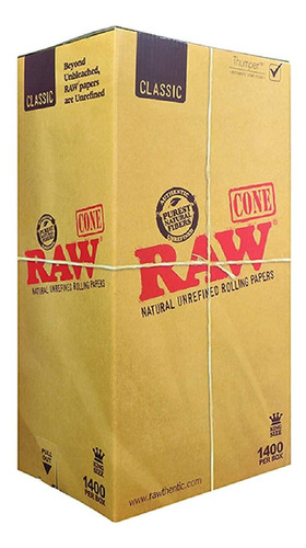 Raw 1400 Tamaño Clásico Rey Conos - Caja De Galería W - Cáña