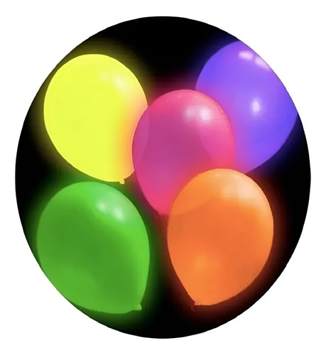 Globos Led Luminosos Colores Rgb Pack X5 Unidades Aire Helio Globo