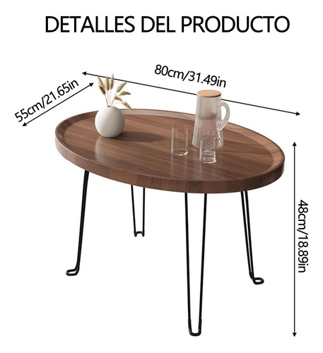 Mesa Circular Minimalista De 80 Centímetros/mesa De Café