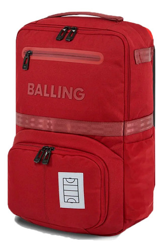 Mochila Balling Hockey Unisex Alter/1 Crimson Bordo-rojo Ras
