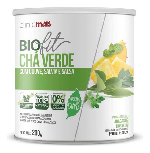 Biofit Chá Verde Instantâneo Com Couve Salvia E Salsa 200g