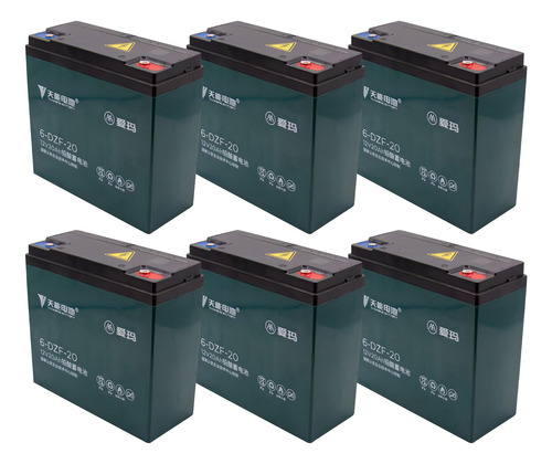 Kit Bateria Ciclo Profundo 12v 20ah 6dzf20 - 6 Unidades