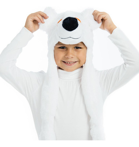 Cos Disfraz De Peluche Con Forma De Oso Polar Blanco For