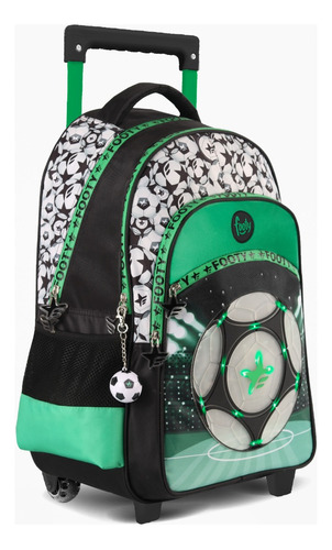 Mochila Footy 18 Pulgadas Futbol Pelota Con Carro Escolar 