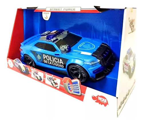 Dickie Toys Auto Policía La Ciudad Luz Sonido Grande Motor