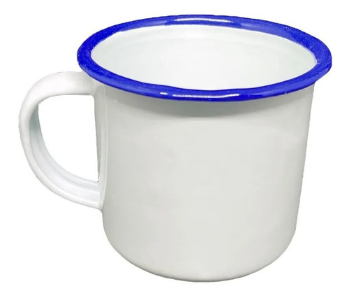 Canecas Esmaltada Atacado Kit 24 Xicaras Ágata 150ml Cor Branco Liso
